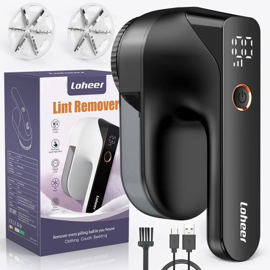 Fabric Shaver, Electric Lint Remover, Lint Shaver, Sweater Defuzzer with LED Display